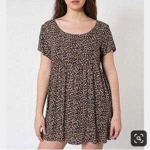 American Apparel Leopard Babydoll Dress